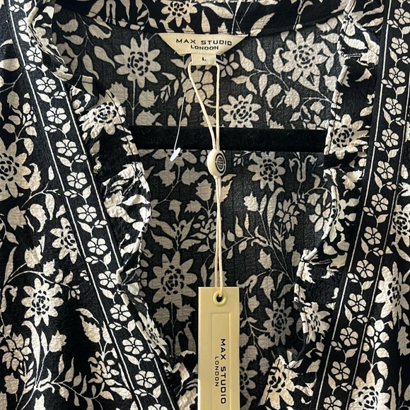 Max Studio Floral Black and White Maxi Dress brand new with tags. dress - Picture 2 of 5